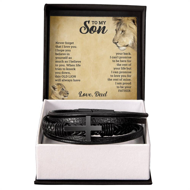 To My Son - Cross Bracelet