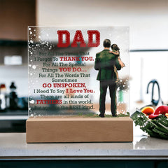 Thank You Dad - Acrylic Square
