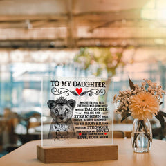 To My Daughter Lion Crown – Acrylic Square